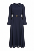 Navy Blue Midi Dress for Women