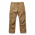 Khaki Cargo Trousers with Multi-Pocket Design for Men