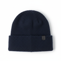 Navy Blue Beanie Hat Classic Knit
