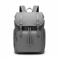 Grey Canvas Backpack with Laptop Compartment