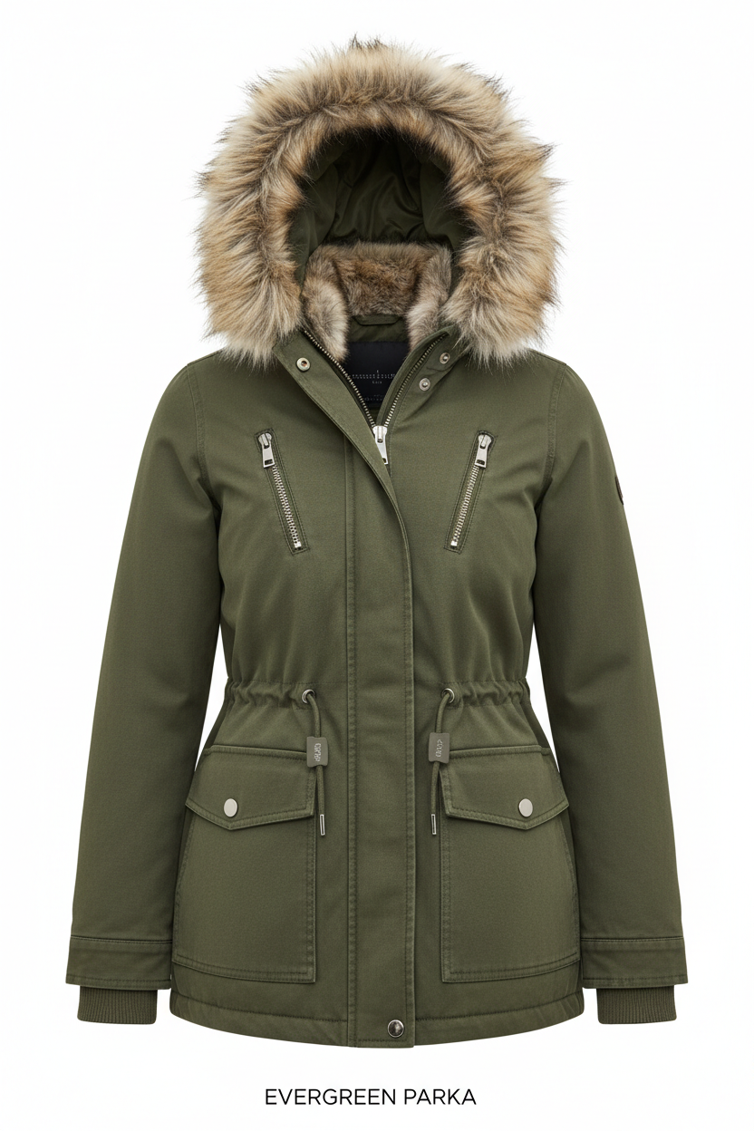 Green Parka Jacket for Women