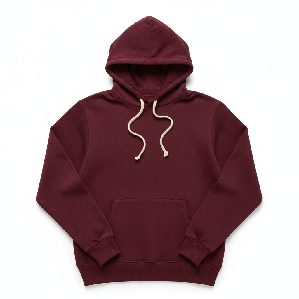 Burgundy Hoodie Pullover for Men